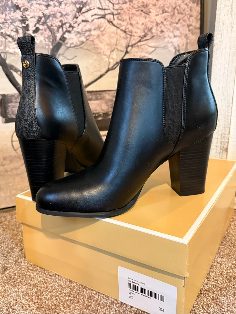 Michael Kors Evaline Signature Logo Trim Boot